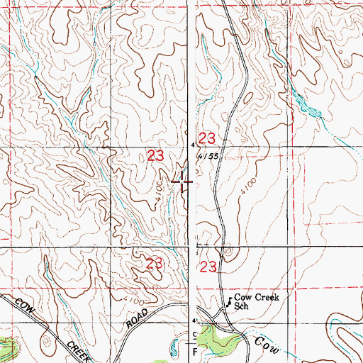 Topographic Map of Deuel Brothers Reservoir, WY