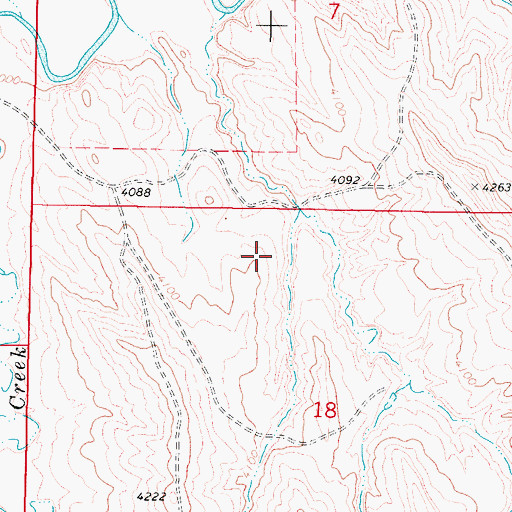 Topographic Map of Landeck Irrigation Reservoir, WY