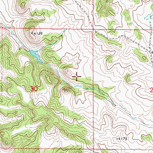 Topographic Map of J D Dam, WY