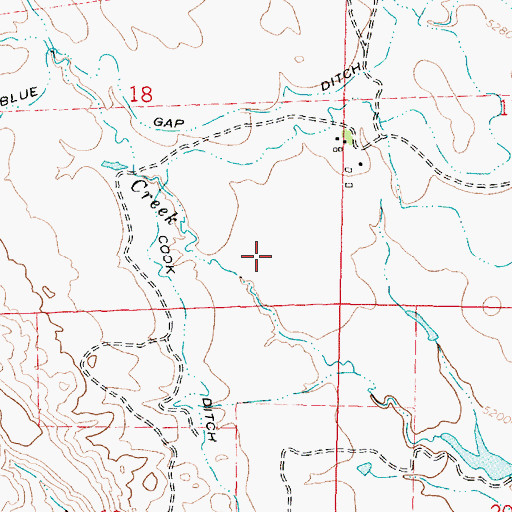 Topographic Map of Muffie Dam, WY