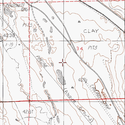 Topographic Map of Materi Number 2 Dam, WY