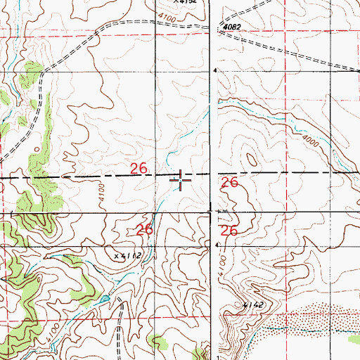 Topographic Map of Wolf Reservoir, WY