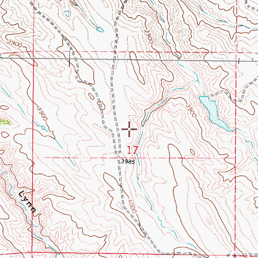 Topographic Map of Joe Creek Dam, WY