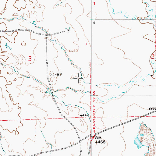 Topographic Map of Frog Creek Number 1 Reservoir, WY