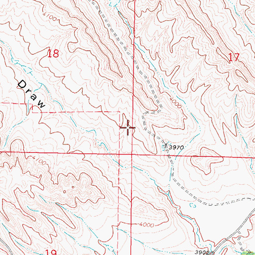 Topographic Map of Mary Number 2 Reservoir, WY