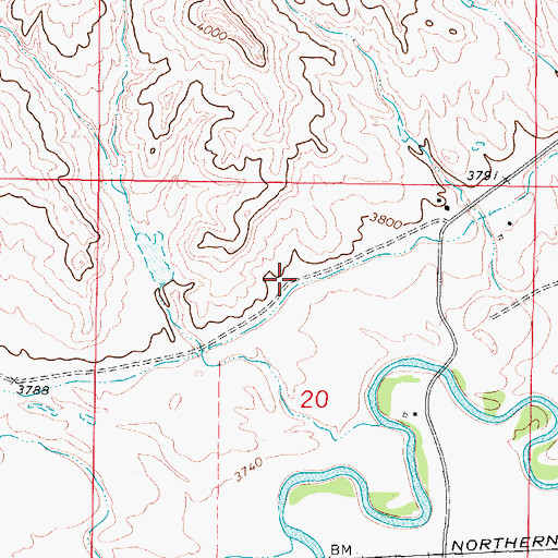 Topographic Map of Pollard Number 1 Dam, WY