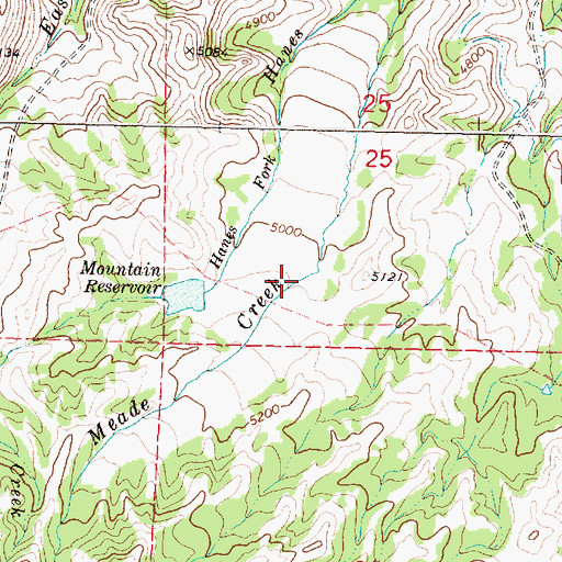Topographic Map of Moncreiffe Dam, WY