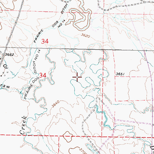 Topographic Map of Burgess Reservoir Number 1, WY