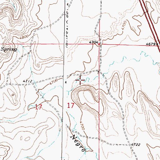 Topographic Map of Brock Reservoir, WY