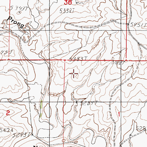 Topographic Map of Wagon Hound Dam, WY