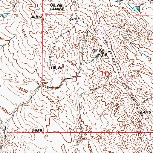 Topographic Map of Elliot Reservoir, WY