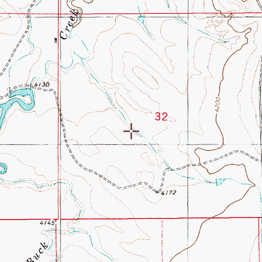 Topographic Map of Clark Number 1 Reservoir, WY
