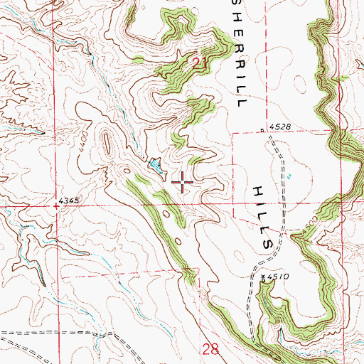 Topographic Map of Keel Dam, WY