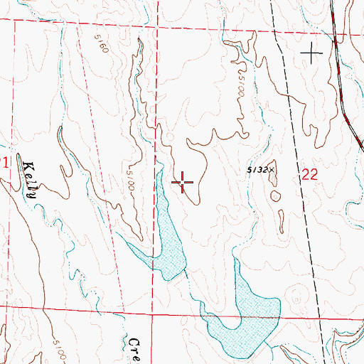 Topographic Map of Kingsbury Todd Number 2 Dam, WY