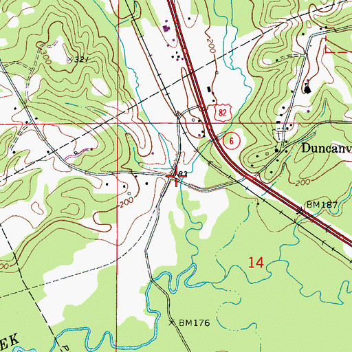 Topographic Map of Tadpole Creek, AL