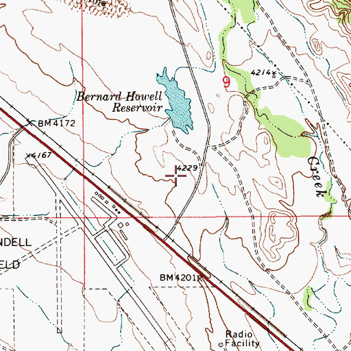 Topographic Map of Mary Ellen Reservoir, WY