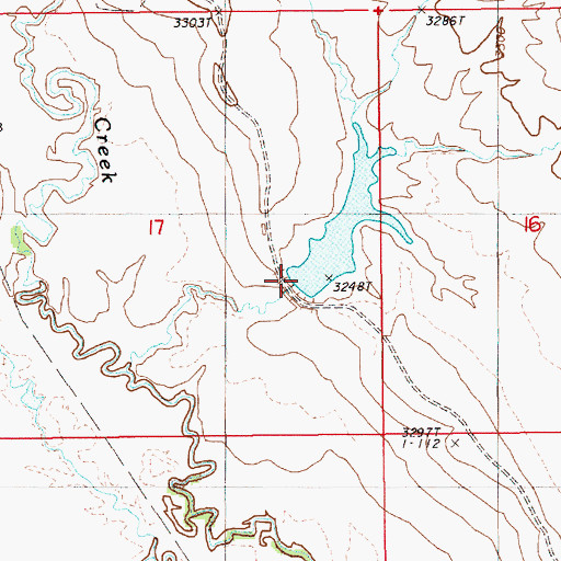 Topographic Map of Havens Dam, WY