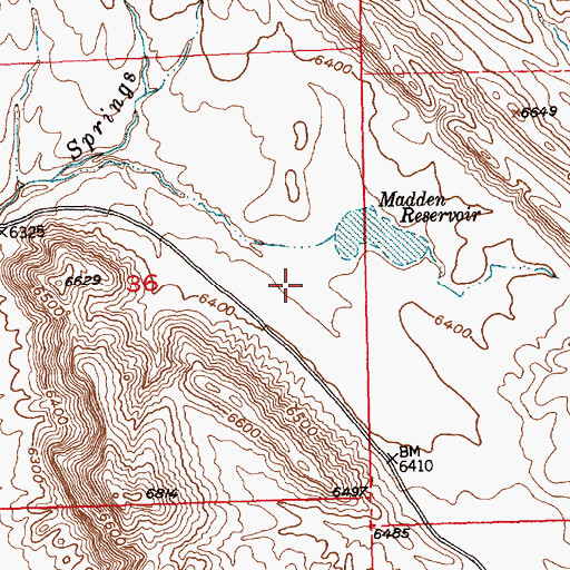 Topographic Map of Estella Dam, WY
