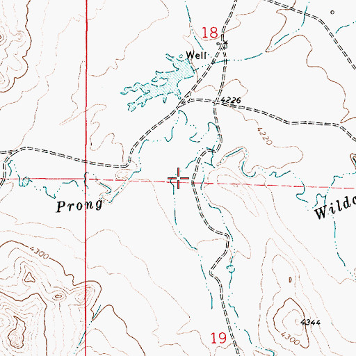 Topographic Map of Gupton Dam, WY