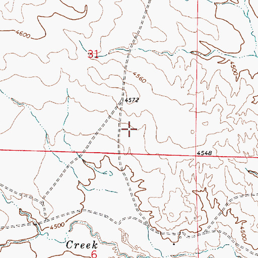 Topographic Map of Dorr Dam, WY