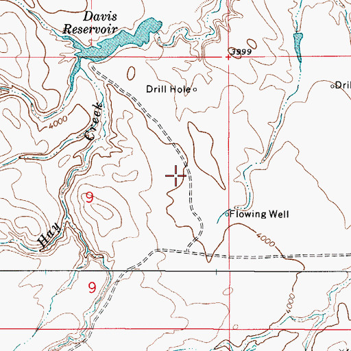 Topographic Map of Jackson Dam, WY
