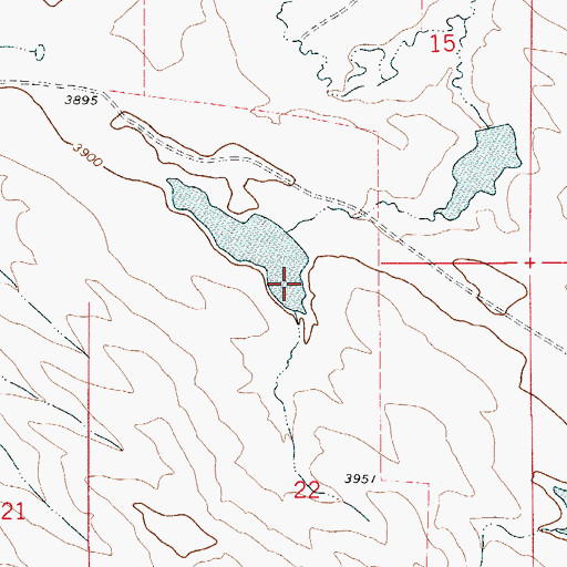 Topographic Map of West Dam, WY