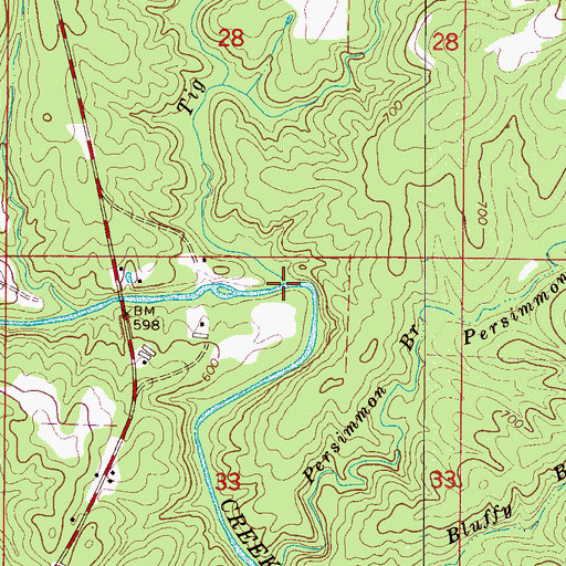 Topographic Map of Tig Branch, AL