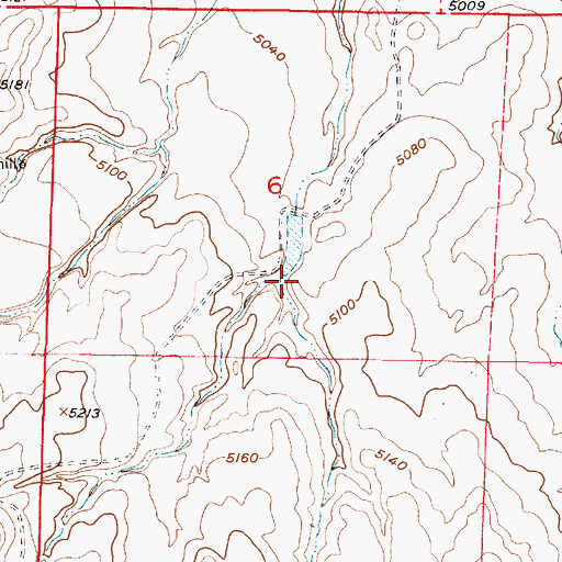 Topographic Map of Dresher Dam, WY