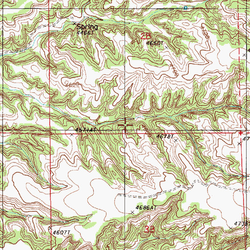 Topographic Map of Richard Dam, WY
