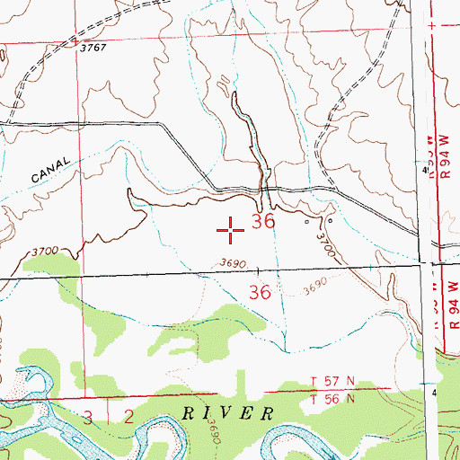 Topographic Map of Horseshoe Reservoir, WY