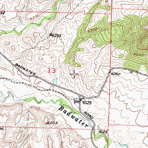 Topographic Map of Alva Reservoir, WY