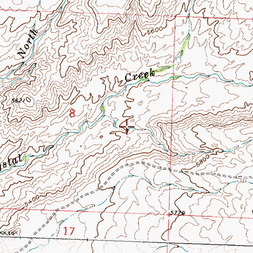 Topographic Map of Crystal Lake Dam, WY