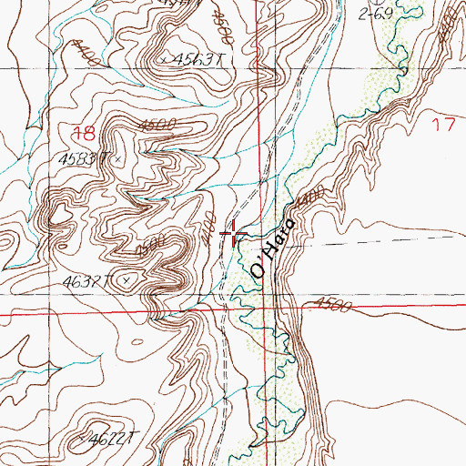 Topographic Map of Hopkins Reservoir, WY
