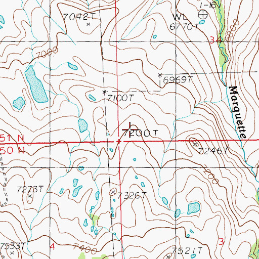 Topographic Map of Eagle Lake Dam, WY