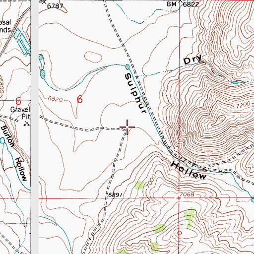 Topographic Map of East Reservoir, WY