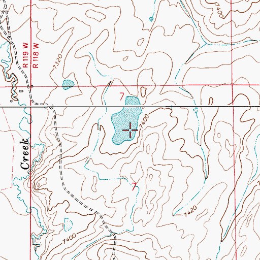 Topographic Map of Blake Dam, WY