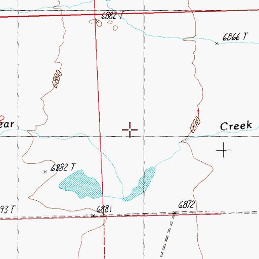 Topographic Map of Brannan Number 1 Reservoir, WY
