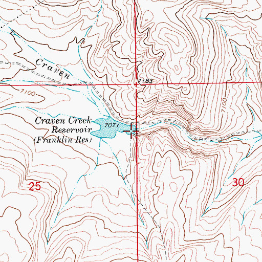 Topographic Map of Franklin Dam, WY