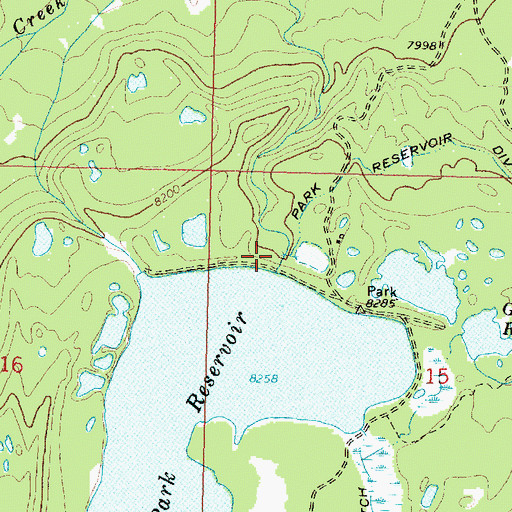 Topographic Map of Big Goose Park Dam Number 1, WY