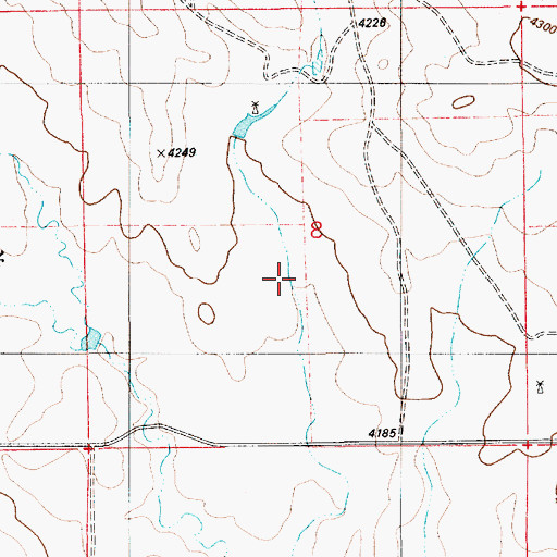 Topographic Map of Cummings F S 9-328-2 Reservoir, WY