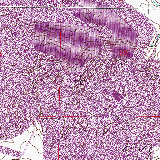 Topographic Map of Fresh Water Reservoir, WY
