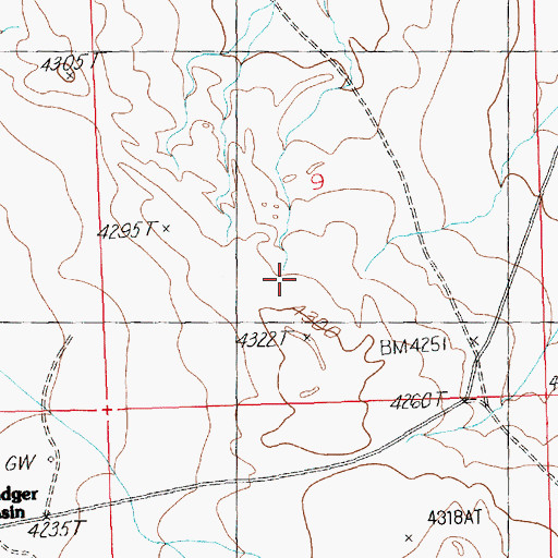 Topographic Map of Buck Springs Reservoir, WY