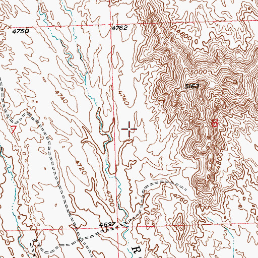 Topographic Map of Red Spires Reservoir, WY