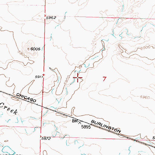 Topographic Map of Antelope Reservoir, WY