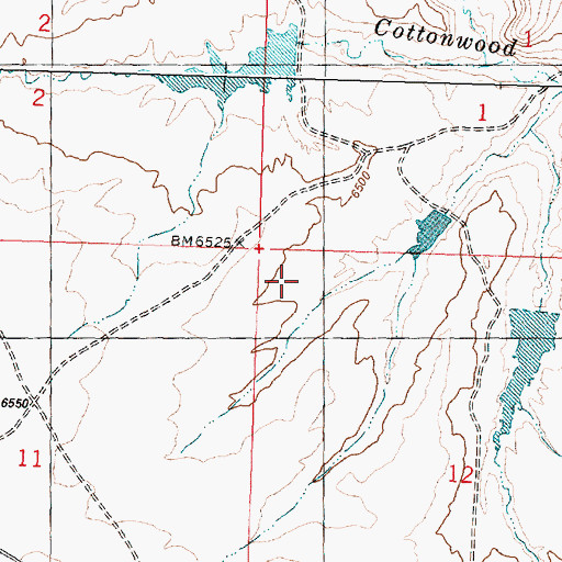 Topographic Map of Detention Dam 1392 Number 4, WY