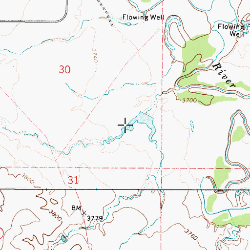 Topographic Map of Pippin Reservoir, WY