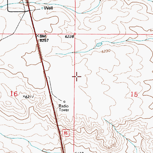 Topographic Map of Chambers Camp, WY