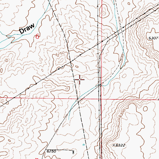 Topographic Map of Prosser Corral, WY