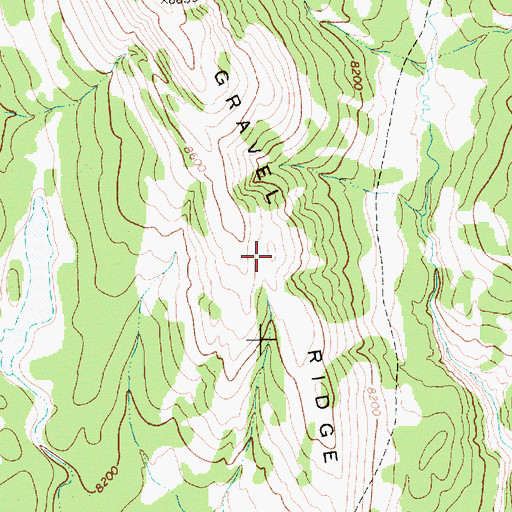 Topographic Map of Gravel Ridge, WY