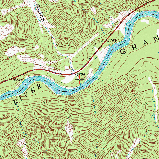 Topographic Map of Sheep Gulch Boat Ramp, WY